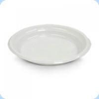 Тарелка пластиковая белая ПП d=220мм