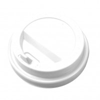 Крышка белая для бумажного стакана Атлас 250мл, d= 80мм