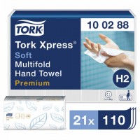 Полотенце листовое Tork Premium Multifold H2 2 сл.  М-слож. 110л/уп