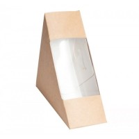 Коробка для сэндвича 130х130х70мм с окном
