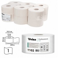 Туалетная бумага 1сл. 200м белая Veiro Professional Basic T102
