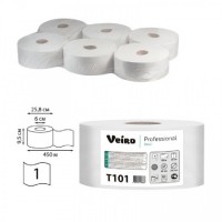 Туалетная бумага 1сл. 450м белая Veiro Professional Basic T101