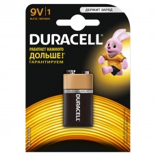 Батарейки Duracell  6LR61/Крона 9V 1шт/уп