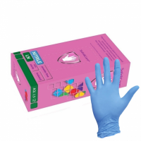 Перчатки нитриловые голубые Safe&Care р-р S 100шт/уп