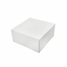 Белая бумажная коробка для торта 225х225х90мм